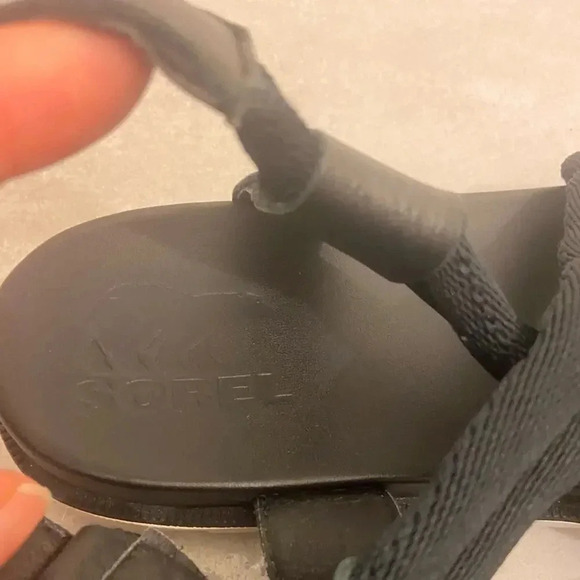 Sorel Roaming Decon Leather Sandal Black Size 8 - Picture 4 of 8